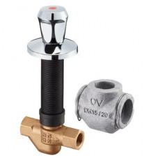 Вентиль для скрытого монтажа "Aquastrom UP-F", Oventrop, DN32, Rp1¼ x Rp1¼ , PN16, с обеих сторон внутренняя резьба, с хромированным маховиком, бронза Вентиль для скрытого монтажа "Aquastrom UP-F", Oventrop, DN32, Rp1¼ x Rp1¼ , PN16, с обеих сторон внутренняя резьба, с хромированным маховиком, бронза