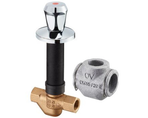 Вентиль для скрытого монтажа "Aquastrom UP-F", Oventrop, DN32, Rp1¼ x Rp1¼ , PN16, с обеих сторон внутренняя резьба, с хромированным маховиком, бронза Вентиль для скрытого монтажа "Aquastrom UP-F", Oventrop, DN32, Rp1¼ x Rp1¼ , PN16, с обеих сторон внутренняя резьба, с хромированным маховиком, бронза