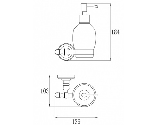 Дозатор жидкого мыла GZ31021D бронза
