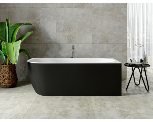 Акриловая ванна Aquanet Family Elegant B 180x80 3806N Gloss Finish (панель Black matte)