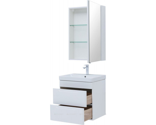 Мебель для ванной Aquanet София 60 белый глянец (2 ящика)