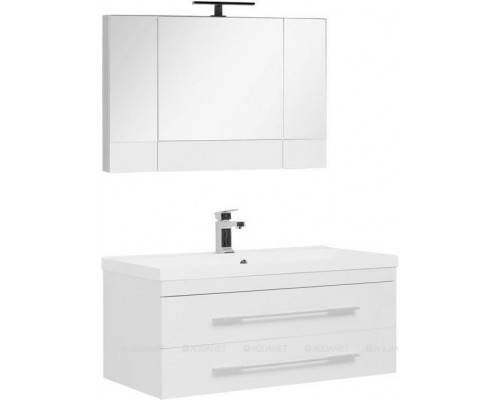 Комплект мебели для ванной Aquanet Нота 100 белый (камерино)