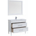 Комплект мебели для ванной Aquanet Бостон М 100 белый матовый