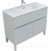 Мебель для ванной Aquanet Алвита New 100 1 ящик, 2 дверцы, серый
