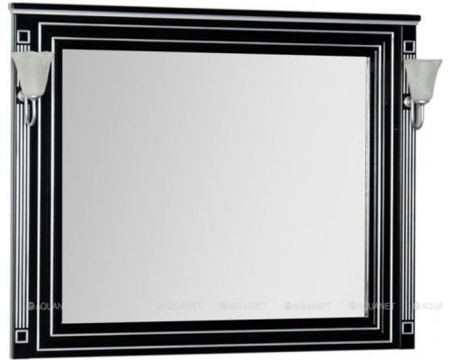 Зеркало Aquanet Паола 120 черный/серебро