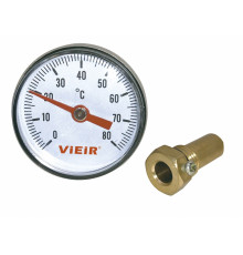Термометр горизонтальный Ф40мм 1/2 х 120"С ViEiR (200/1шт)