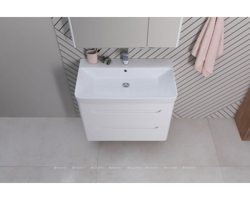 Мебель для ванной Aquanet София 80 белый глянец (2 ящика)