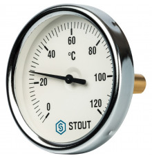 STOUT SIM-0001 Термометр биметаллический с погружной гильзой. Корпус Dn 80 мм, гильза 50 мм 1/2