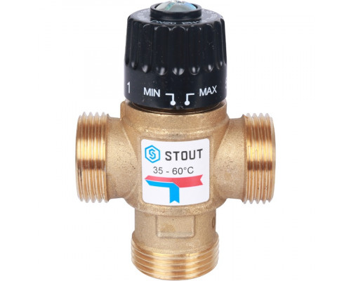 STOUT Термостатический смесительный клапан для ситем отопления и ГВС 1
