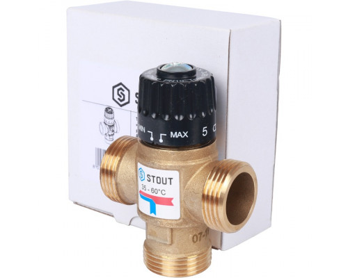 STOUT Термостатический смесительный клапан для ситем отопления и ГВС 1