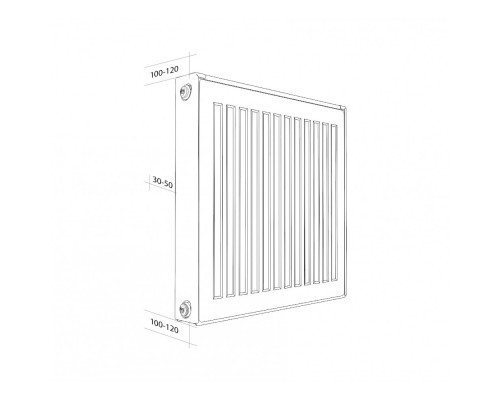 Радиатор панельный Royal Thermo HYGIENE H10-300-1700 RAL9016