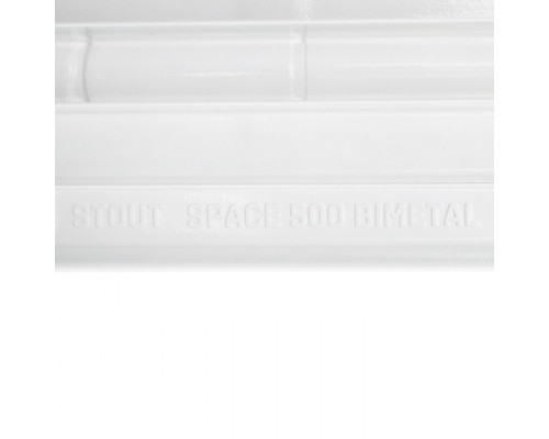 STOUT Space 500 6 секций радиатор биметаллический боковое подключение RAL9016