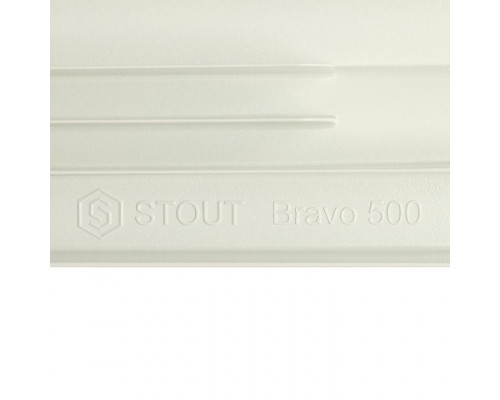 STOUT Bravo 500 10 секций радиатор алюминиевый боковое подключение RAL9010