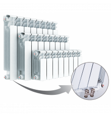 Радиатор биметаллический Rifar Base BVL 500 - 12 секций