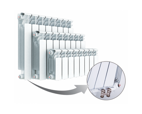 Радиатор биметаллический Rifar Base BVL 500 - 10 секций