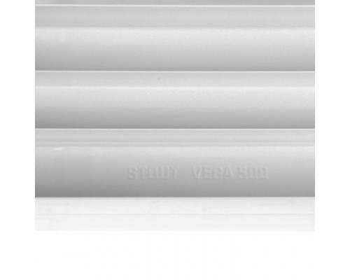 STOUT VEGA 500 14 секций радиатор алюминиевый боковое подключение (белый RAL 9016)