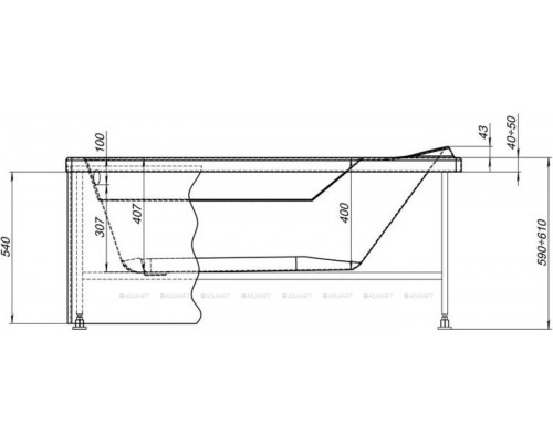 Фронтальная панель для ванны Aquanet West/Nord/Largo 140