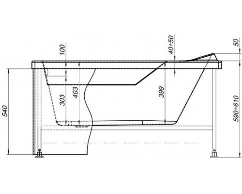 Фронтальная панель для ванны Aquanet West/Largo 120