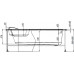 Фронтальная панель для ванны Aquanet Lyra 150 R