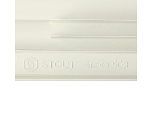 STOUT Bravo 500 8 секций радиатор алюминиевый боковое подключение RAL9010