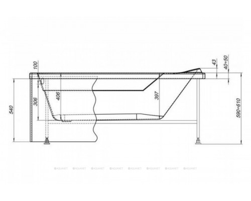 Фронтальная панель для ванны Aquanet West NEW/Nord NEW/Light/Corsica/Medea 150