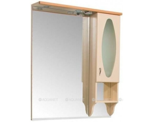 Зеркало-шкаф Aquanet Греко 100 бежевый бук