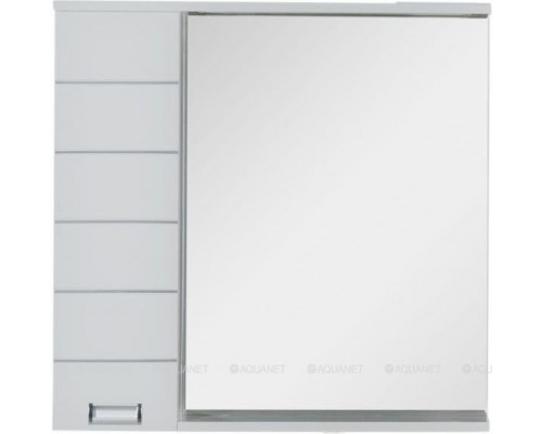 Зеркало-шкаф Aquanet Доминика 90 R LED белый