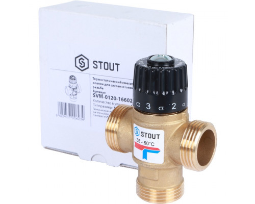 STOUT Термостатический смесительный клапан для систем отопления и ГВС 1