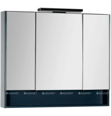 Зеркало-шкаф Aquanet Виго 100 сине-серый