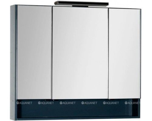 Зеркало-шкаф Aquanet Виго 100 сине-серый