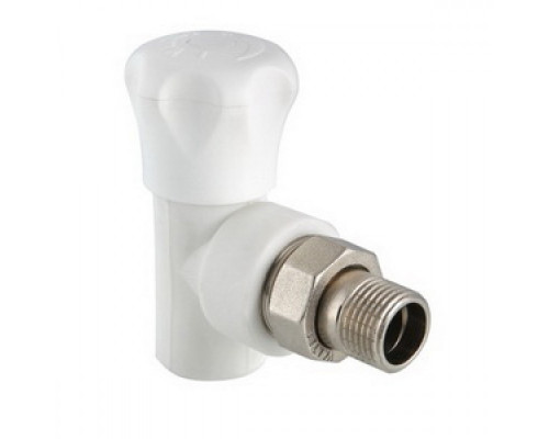 Клапан (вентиль) PPR для подключения радиатора угловой 20х1/2