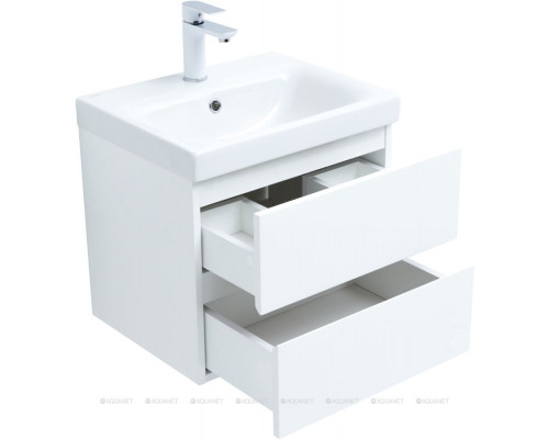 Мебель для ванной Aquanet Беркли 50 белый глянец (2 ящика)