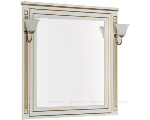 Зеркало Aquanet Паола 90 белый/золото