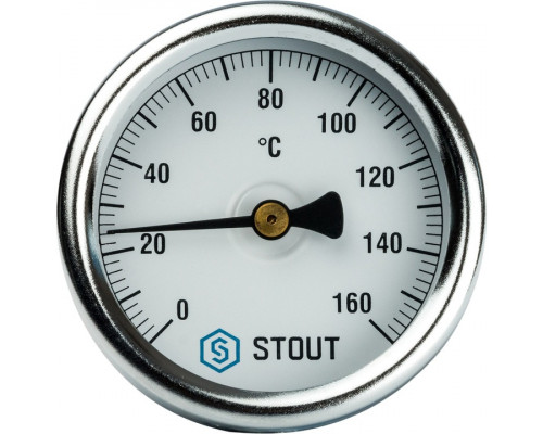 STOUT SIM-0002 Термометр биметаллический с погружной гильзой. Корпус Dn 63 мм, гильза 50 мм 1/ 2