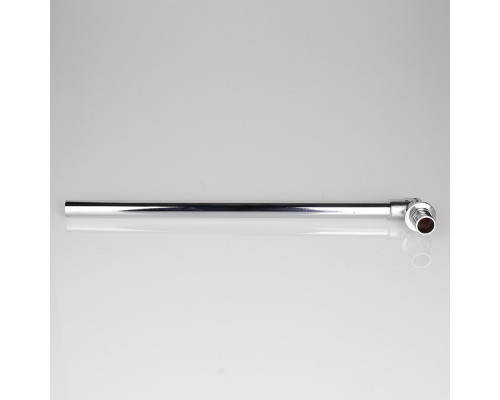 Угловой аксиальный фитинг с хромированной латунной трубкой короткий 20(2,8)х15 L 300 мм