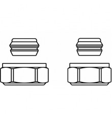 Набор присоединительный со стяжным кольцом, Oventrop, Ofix CEP Knack & Klemm, 12 мм, латунь, для наружной резьбы G 3/4