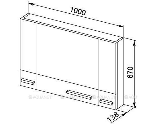 Зеркало-шкаф Aquanet Нота 100 венге