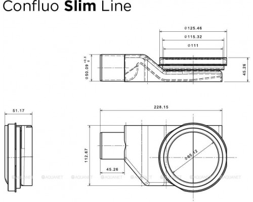 Душевой лоток Pestan Confluo Slim+ 13100029, 850мм