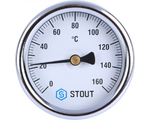 STOUT SIM-002 Термометр биметаллический с погружной гильзой. Корпус Dn 63 мм, гильза 75 мм 1/ 2