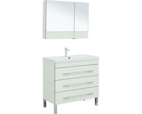Комплект мебели для ванной Aquanet Верона 90 белый (напольный 3 ящика)