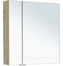 Зеркало-шкаф Aquanet Алвита New 80 дуб веллингтон белый