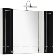 Зеркало-шкаф Aquanet Честер 105 черный/серебро