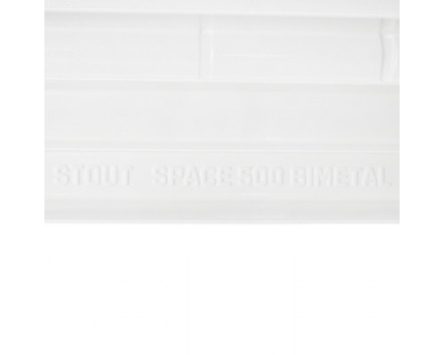 STOUT Space 500 12 секций радиатор биметаллический боковое подключение RAL9016