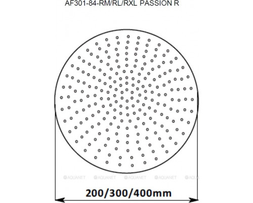 Верхний душ Aquanet Passion AF301-84-RM