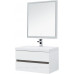 Мебель для ванной Aquanet Беркли 80 белый/дуб рошелье (зеркало белое)