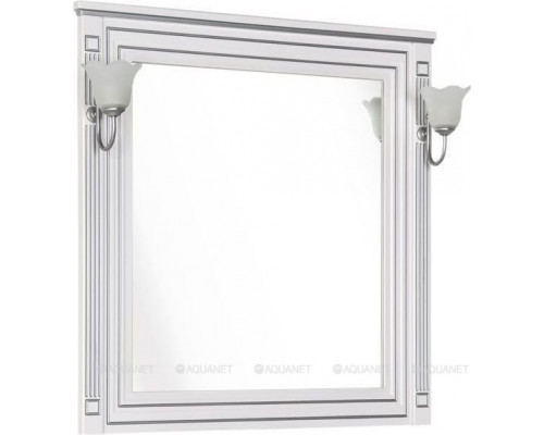 Зеркало Aquanet Паола 90 белый/серебро