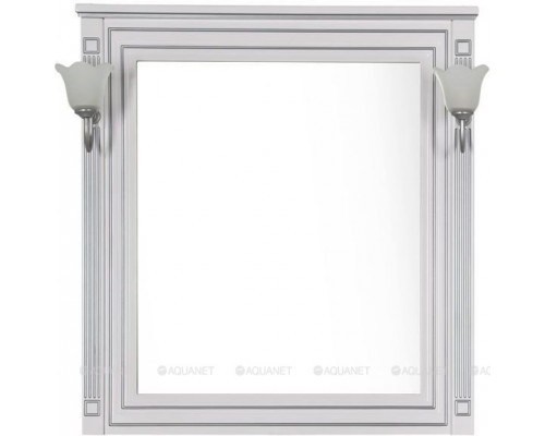 Зеркало Aquanet Паола 90 белый/серебро