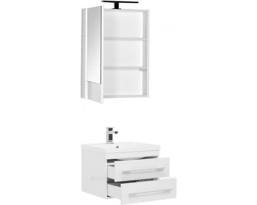 Комплект мебели для ванной Aquanet Нота 58 белый (камерино)