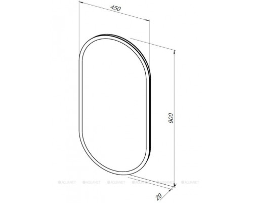 Зеркало Aquanet Монте 45 белый матовый