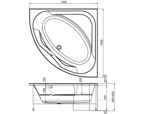 Фронтальная панель для ванны Aquanet Vista 150